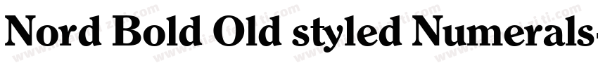 Nord Bold Old styled Numerals字体转换